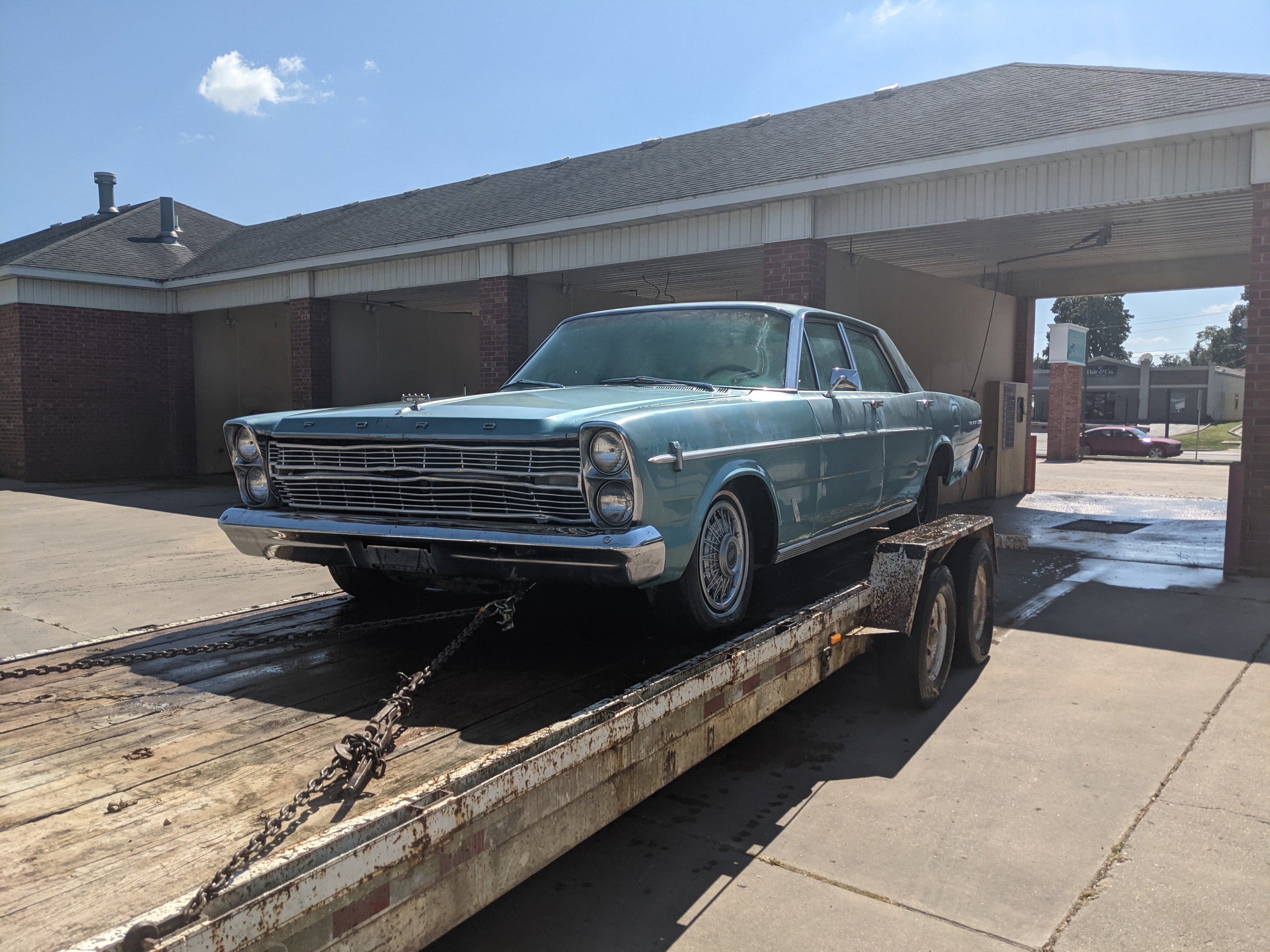 1965 Ford Galaxie 500 on Transport Trailer