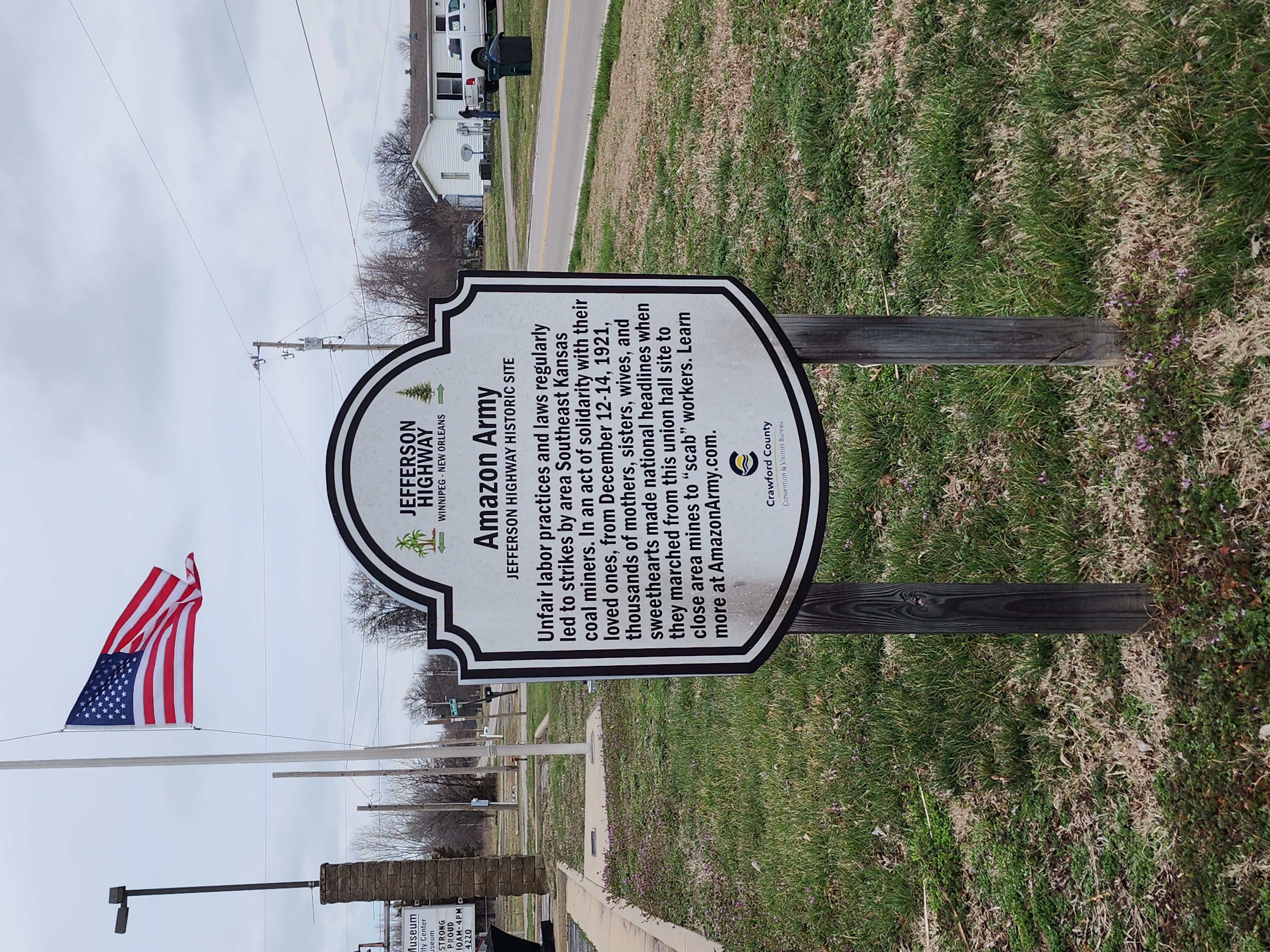 Amazon Army Historical Marker on Jefferson Highway