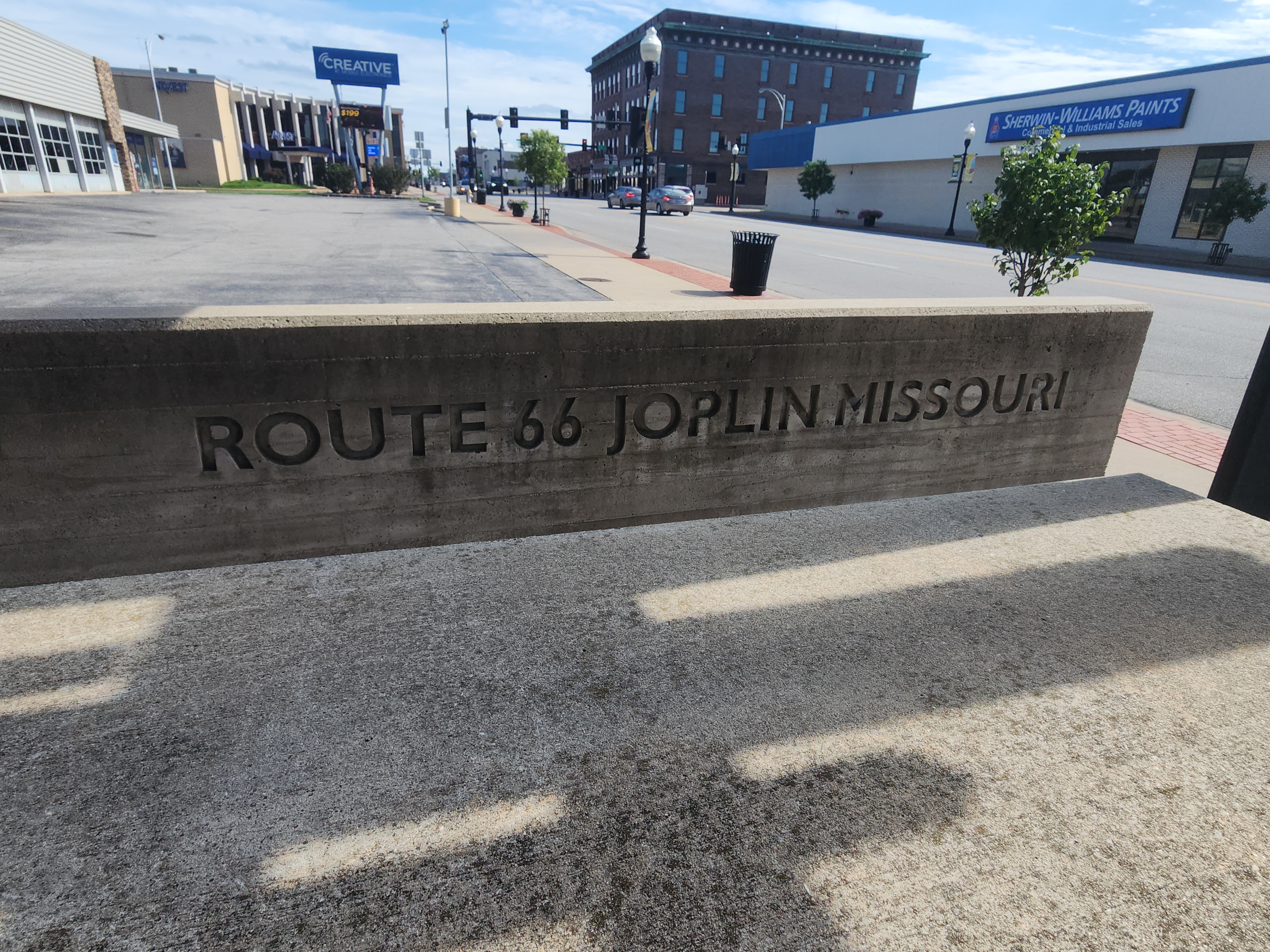Route 66 Marker in Joplin, Missouri