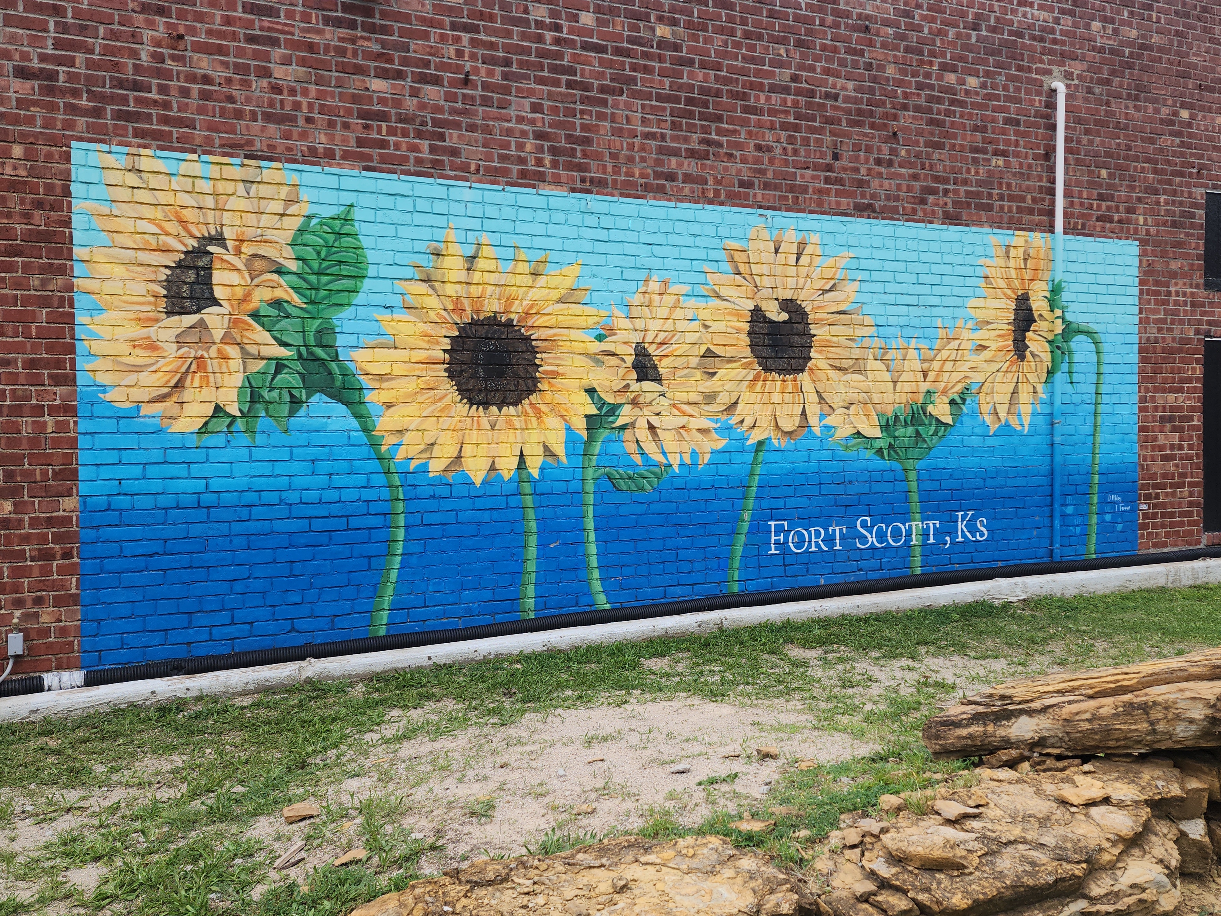 Sunflower Mural in Fort Scott, Kansas